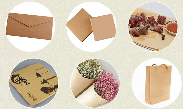 Good toughness Food Wrapping Brown Kraft Paper For Bread Packaging 70g 80g