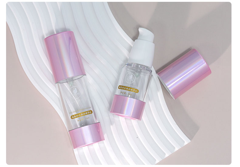 100ml Rose Gold Cosmetic Plastic Pump Bottles Airless Bottle Set for Facial Care Essence Lotion 100ml Volume Industrial