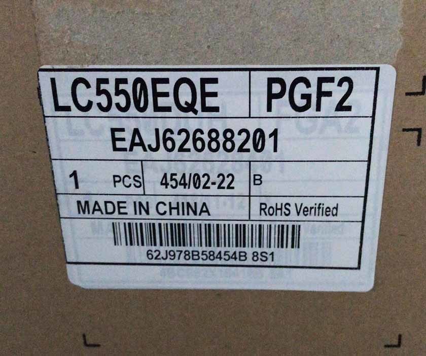 LC550EQE-PGF2 LG Display 55" 3840(RGB)×2160 350 cd/m² INDUSTRIAL LCD DISPLAY