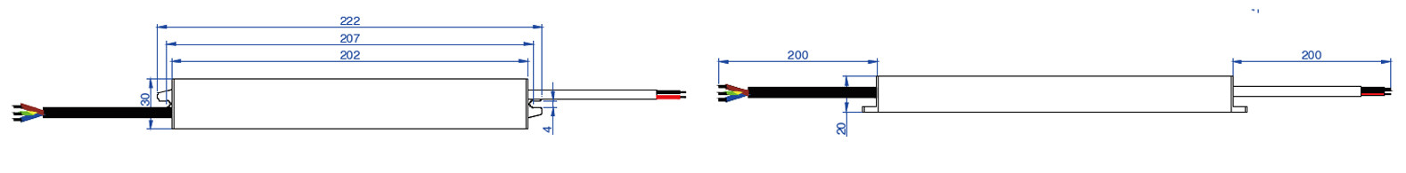 60-130V LED Constant Current Driver , Waterproof Constant Current Led Power Supply
