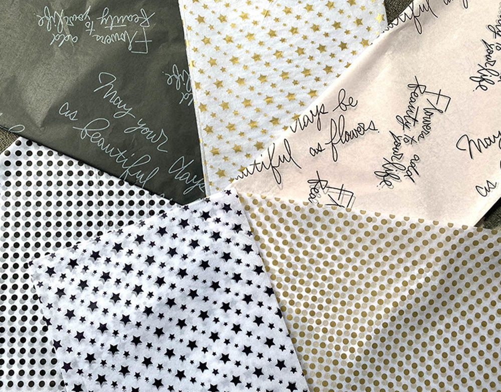 Custom Color 23gsm Logo Printed Tissue Paper Clothing Packaging
