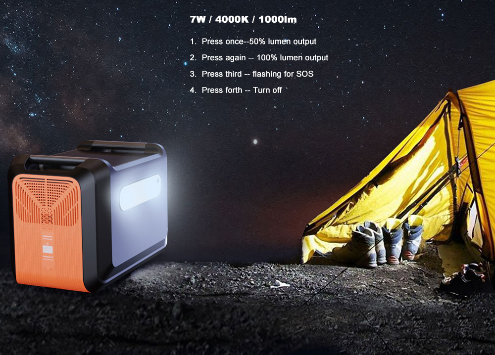 2400W Outdoor Camping Portable Solar Power Bank 48V 2232Wh