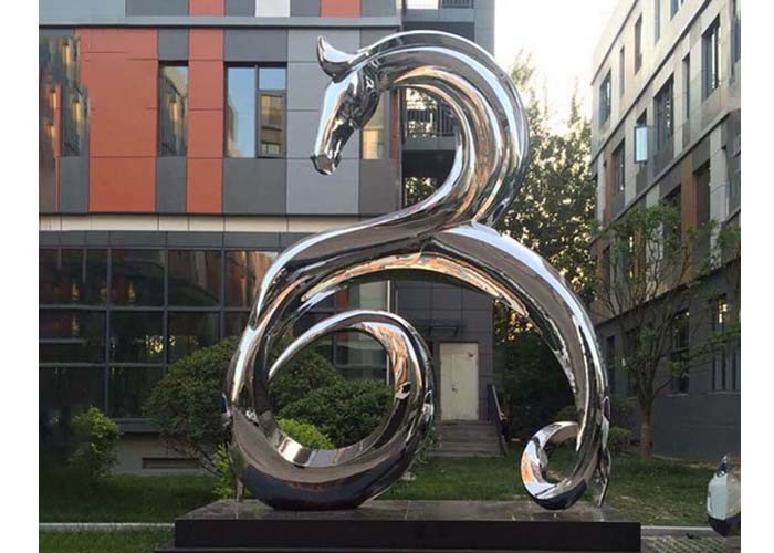 Wangstone Mirror Stainless Steel Sculpture Large Decoration 300cm Height