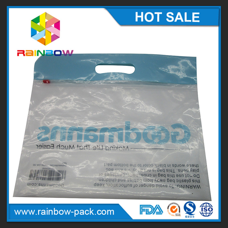 custom reusable food packaging plastic zip-lock bags slider k bag with logo stand up bag clear front