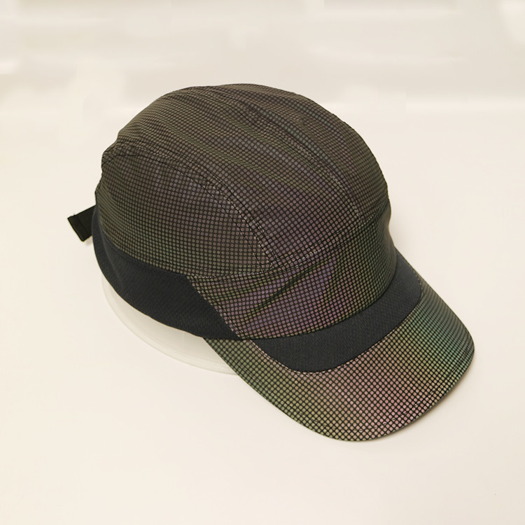 OEM/ODM ACE brand 100% polyester reflective print sport golf baseball hat cap