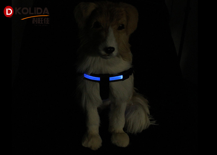 Blue / Green / Pink Luminious Nature Nylon LED Dog Harness 2.5x50cm