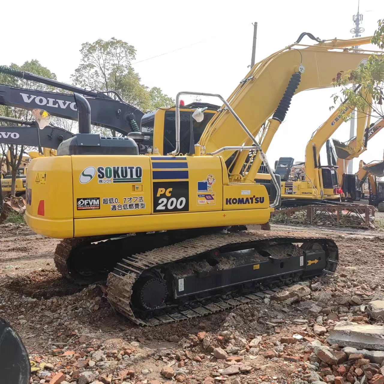 110KW Komatsu PC200 Japan Used Excavator with Original Color