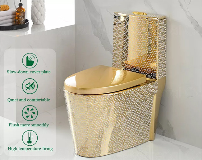 T&F OEM Bathroom Toilet Bowl Gold Ceramic One Piece Western Toilet