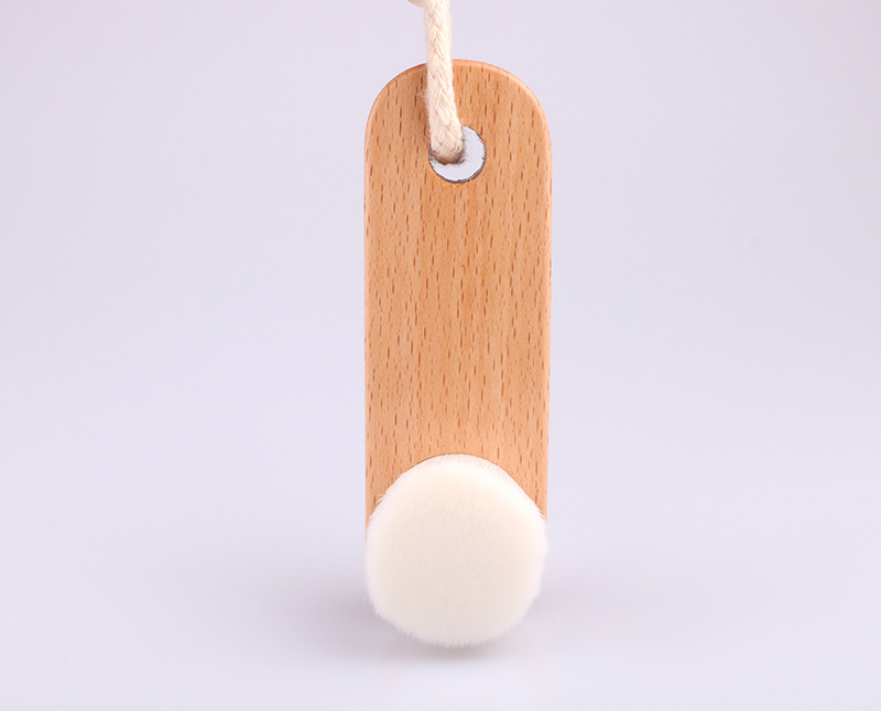 Mild Fiber Wooden Soft Face Cleansing Brush Remove Dirt Or Residual Deep Clean