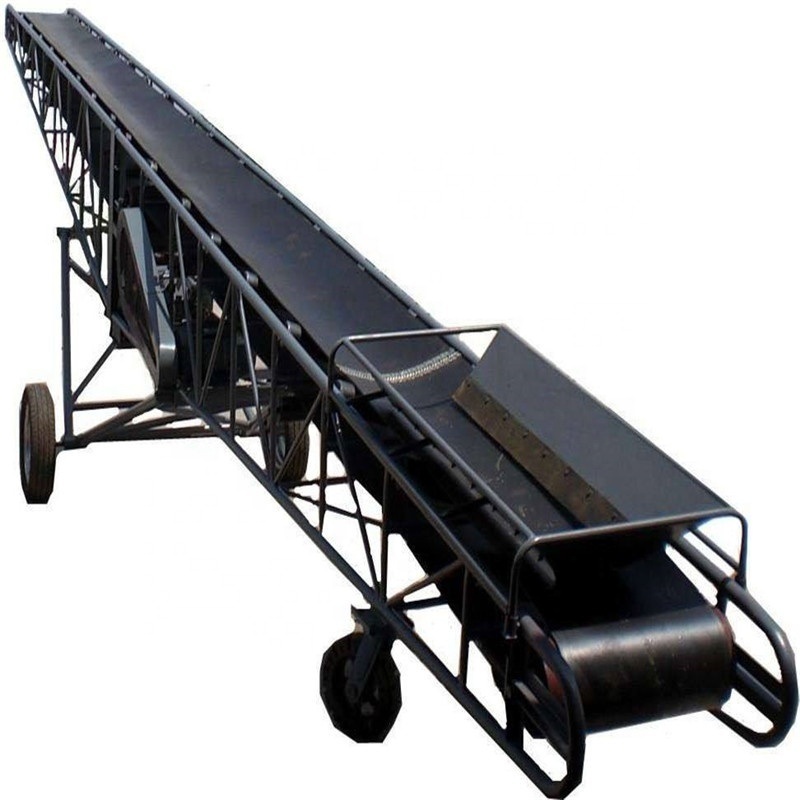OEM Custom Adjustable Height Belt System Flexible Movable Rubber Mobile Belt Conveyor