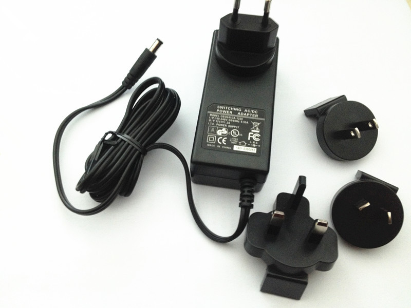 white color 12v 1A dc power adapter UL FCC PSE GS CE RCM BS1363 certification internationa
