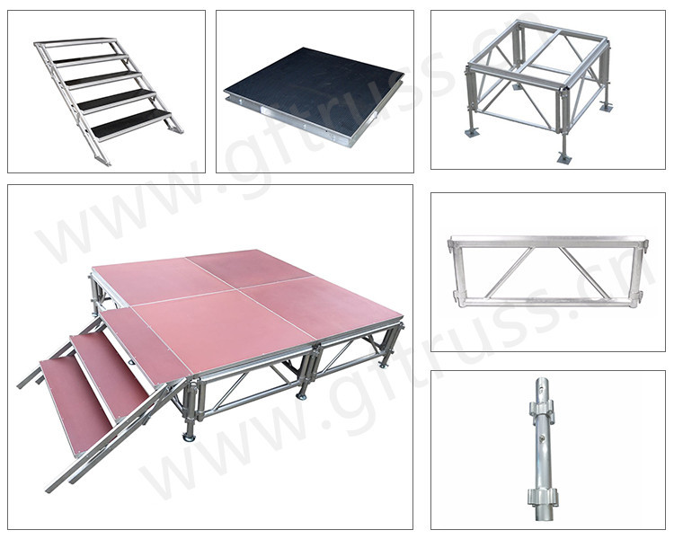 Indoor Plexiglass Portable Aluminum Truss Stage 1.22*1.22M