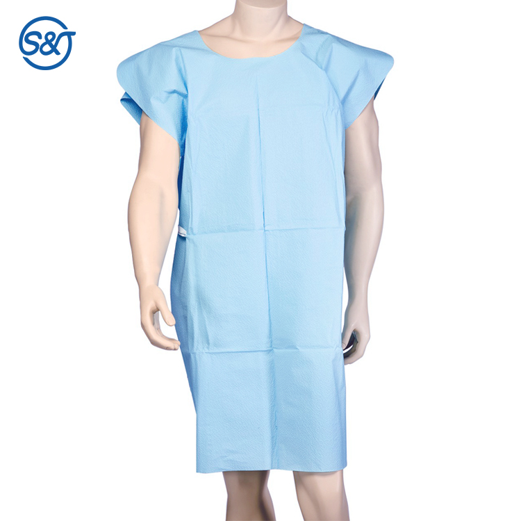 Disposable sleeveless gown hospital patient gown