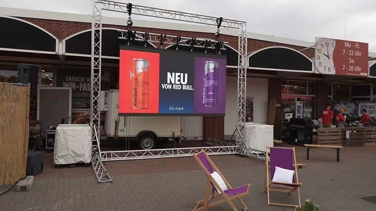 High Brighness 1/28 Scan IP65 Outdoor Waterproof Led Screen 4800Cd/Sqm Rental Use