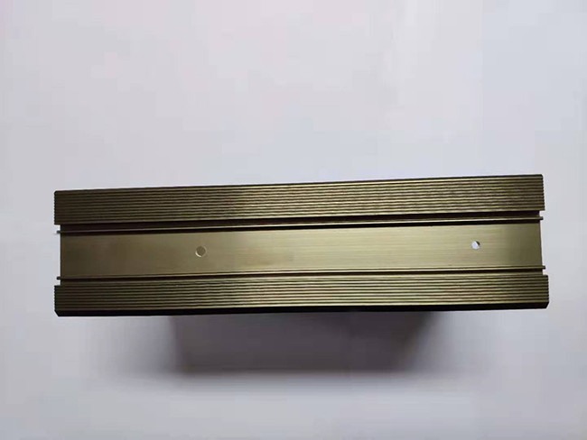 Champagne Color Electrophoresis CNC Aluminum Profile For Industrial Cover