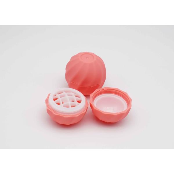 Oval Shape Empty Deodorant Container Tube 4.5g Plastic Lip Balm Light Orange