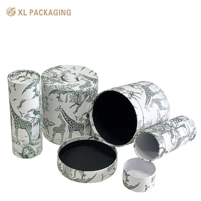 Custom Kraft Paper Tube Packaging Skincare Round Cardboard Tube Packaging Box