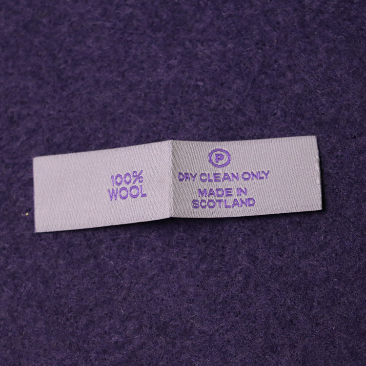 Iron On White Woven Custom Clothing Labels 100% Cotton Label For Kids Garment
