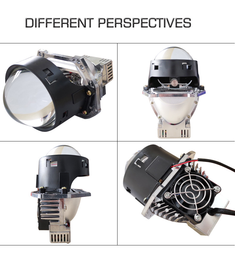 75W High Beam LED Projector Lens Dual Beam LED Headlights 6500K