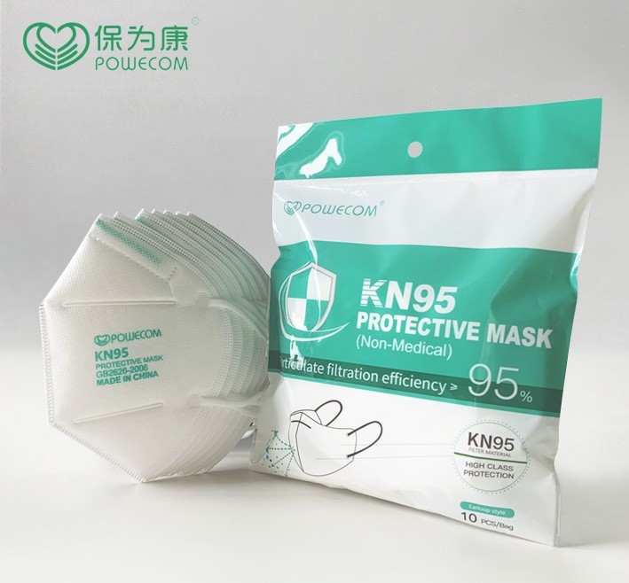 Best Quality Guangzhou Manufacturer Powecom Gb26262006 Kn95 face mask with EUA WHITE LIST