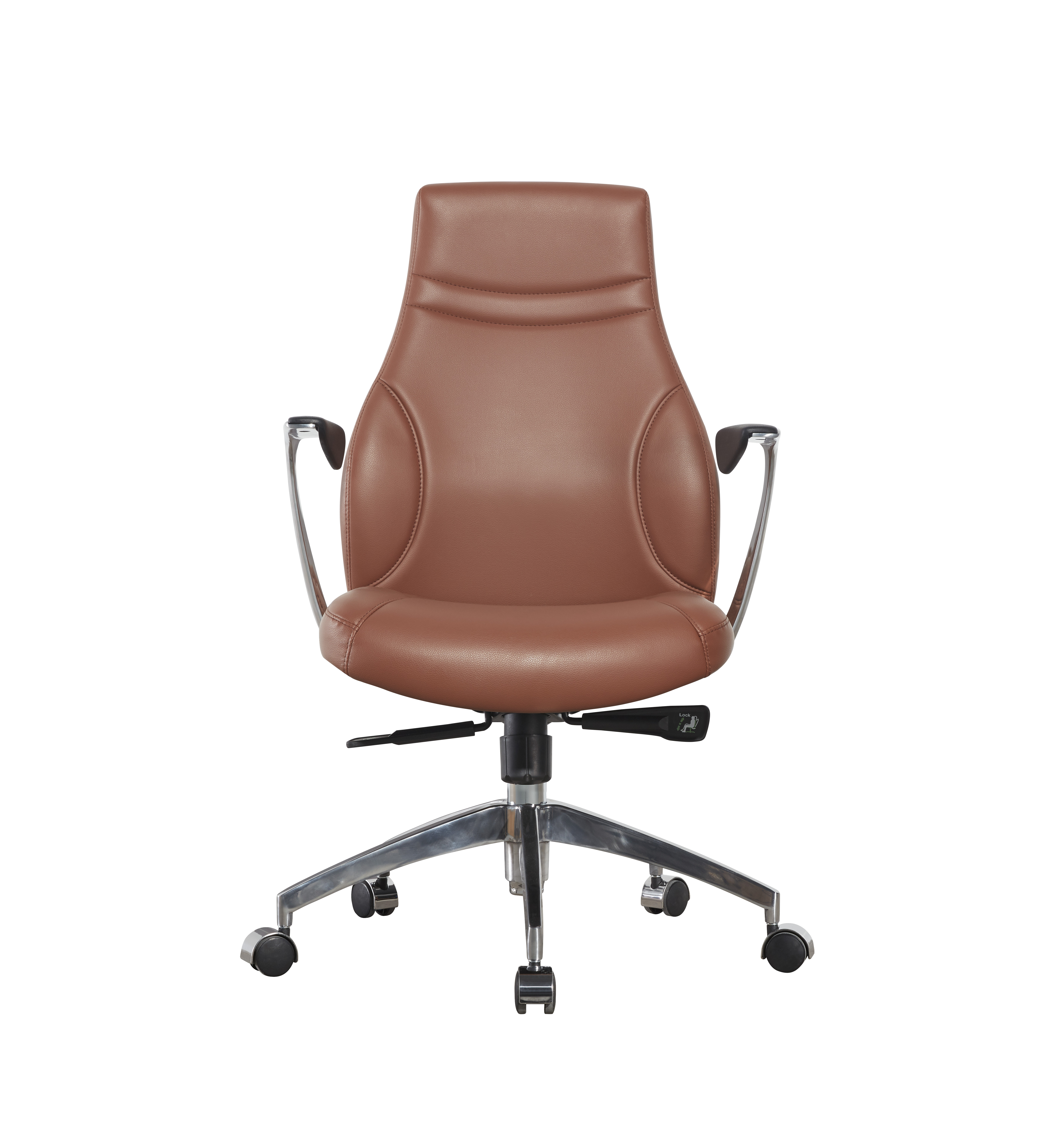 Leather Swivel Modern Executive Chairs Synthetic Ergonomics 4D Padding For School