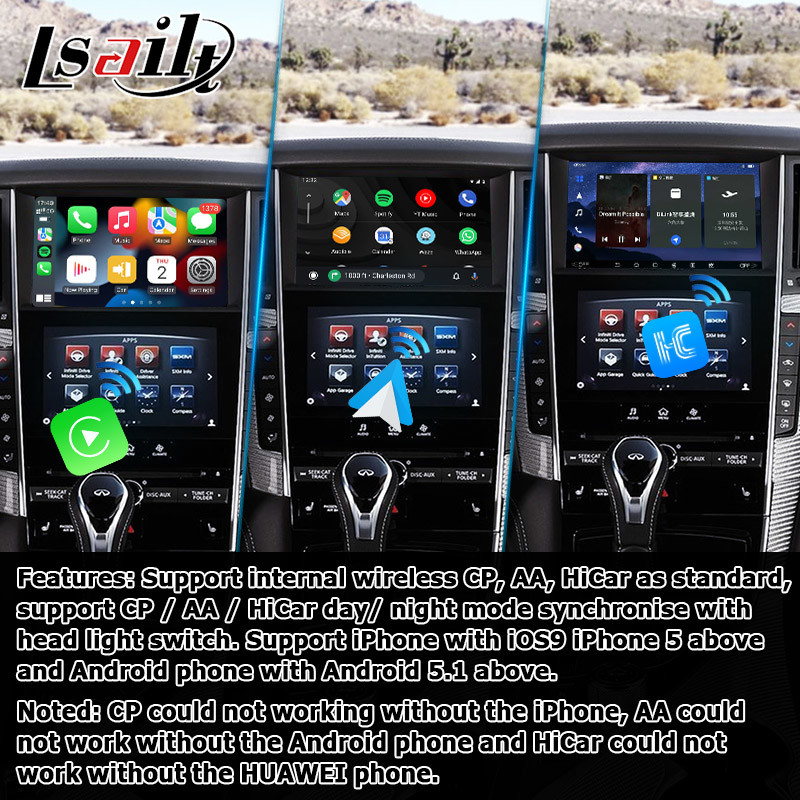 GPS carplay interface , 8+128GB Android 11 navigation box interface for Infiniti Q50 / Q60