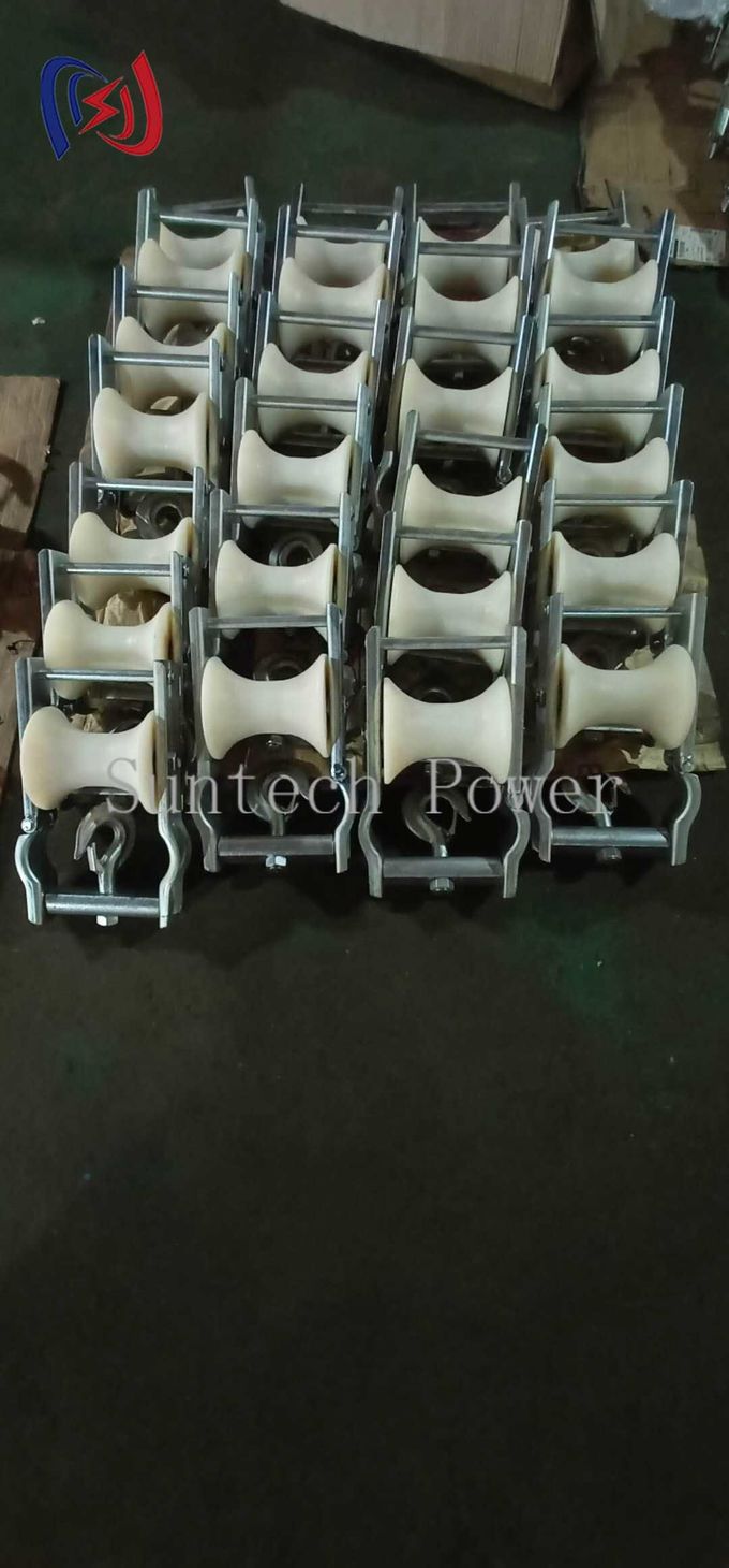 Aerial Cable 120 X 130mm  Conductor Stringing Blocks Stringing Roller Block For Overhead Line 0