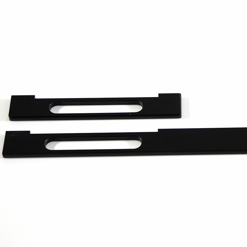220mm Aluminium Furniture Handles Black Sliding Cupboard Door Handles