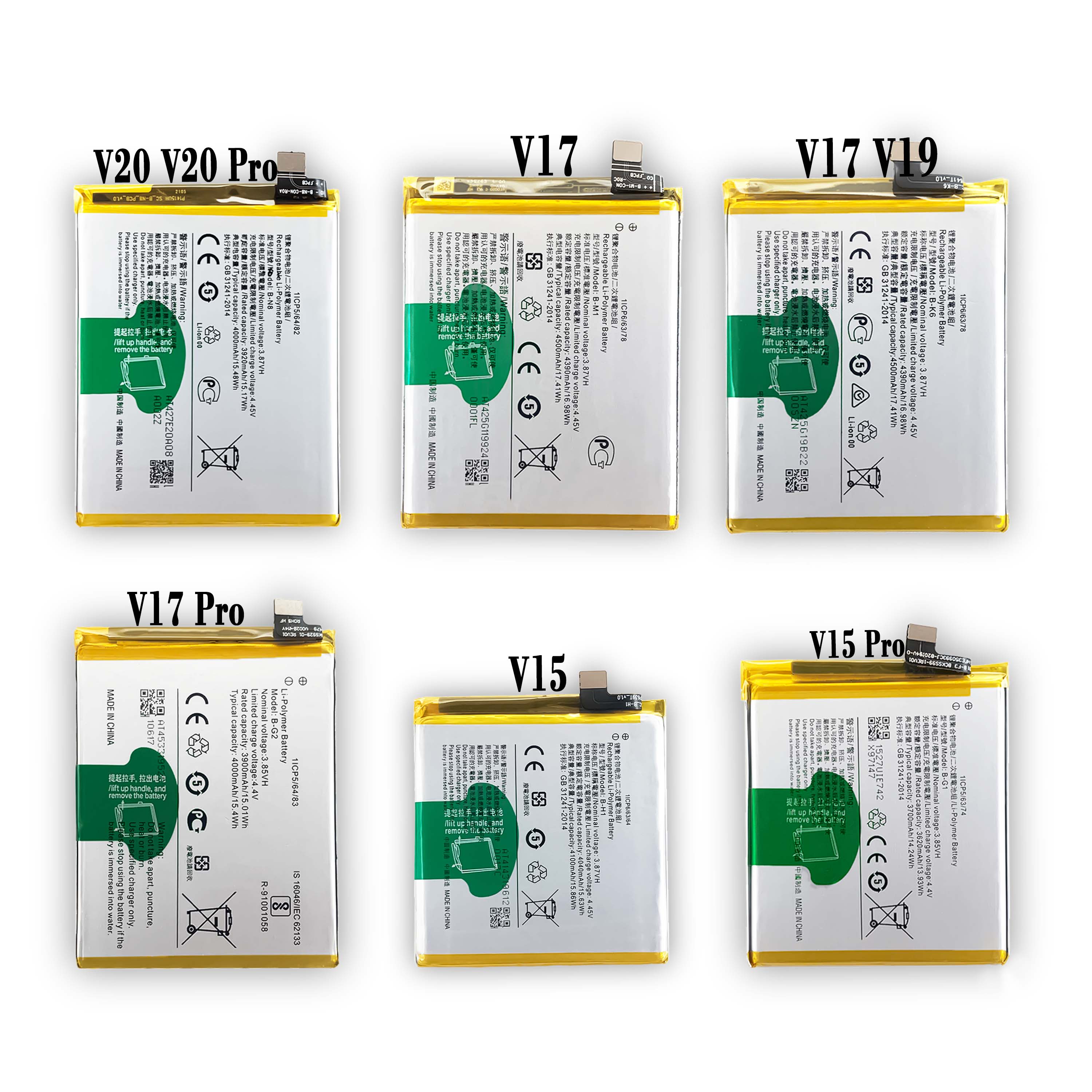 X6 X6S X3 X3S X3T X30 X30 Pro X27 X27 Pro X23 X21i X21 X20 X20 Plus Battery for VIVO X9S X9