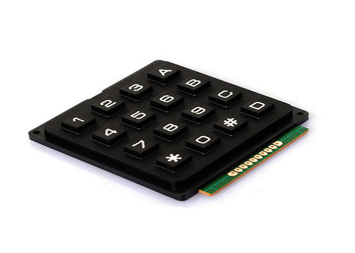 Black Arduino 4x4 Matrix Keyboard Module With 16 Button Design , 6.8*6.6*1.0cm Size