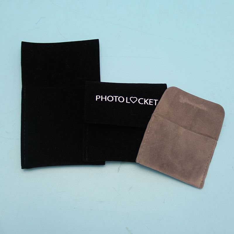 Portable Suede Jewelry Pouch , Envelope Style Personalized Jewelry Bag