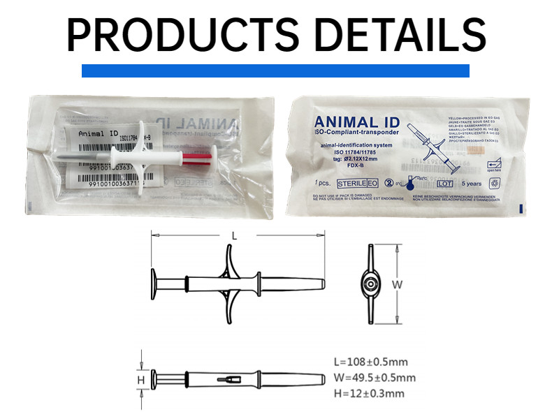 Injectable Transponders Pet Identification Microchip Implant For Dogs With ICAR Certificate Microchip For Dogs