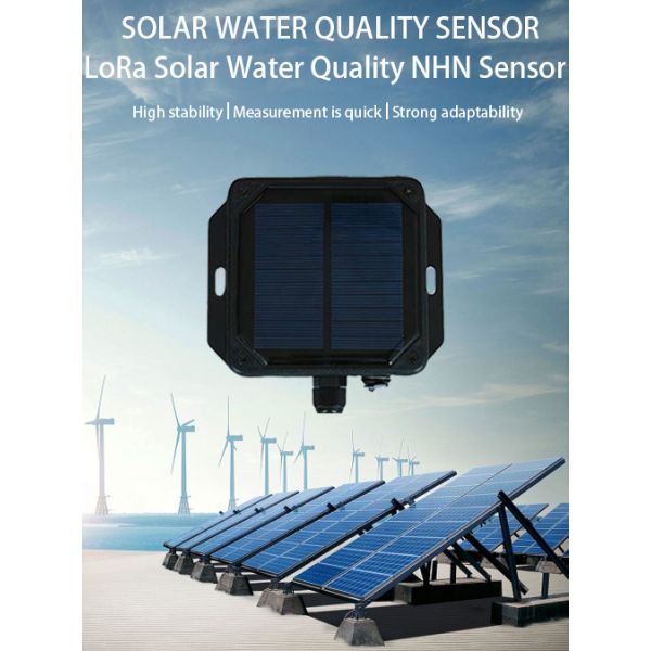 LoRaWAN Solar Ammonia Nitrogen Sensor | NH3-N Water Quality Monitor for Aquaculture/Wastewater | OEM Support