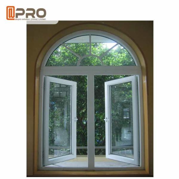 Tempered Glass Aluminum Casement Windows With Mosquito Net / Modern Architectura