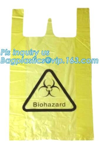 Clinical Waste Bags (Yellow), Heavy Duty Sacks , 17in x 25in (x25), Popular PE/PP biohazard eco bag,garbage bag,plastic