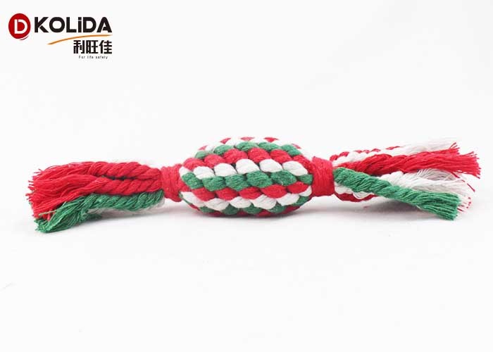 Colorful Pet Toys Cotton Rope Material 4 x 22cm Size For Bite Training