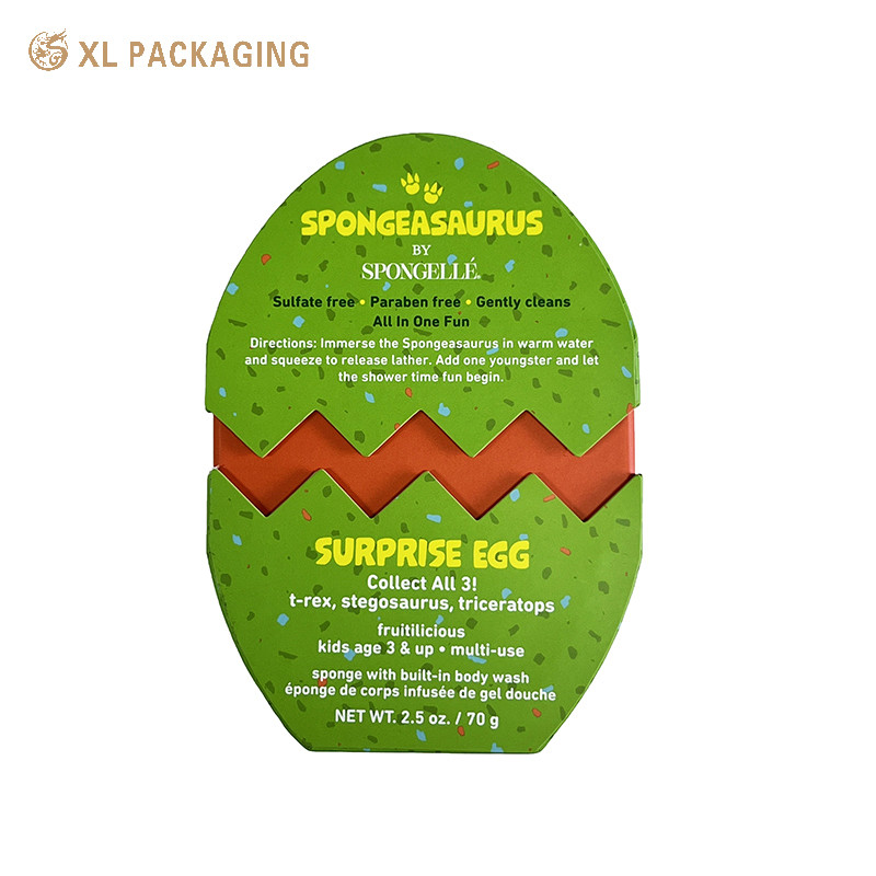 Easter Egg Shaped Open Lid Gift Boxes Rigid Cardboard Kids Gift Packaging Paper Box