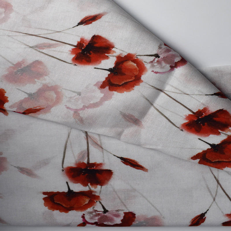 Textiles Polyester Printing Fabric Ramie Cotton Plaid Linen Blend Fabric
