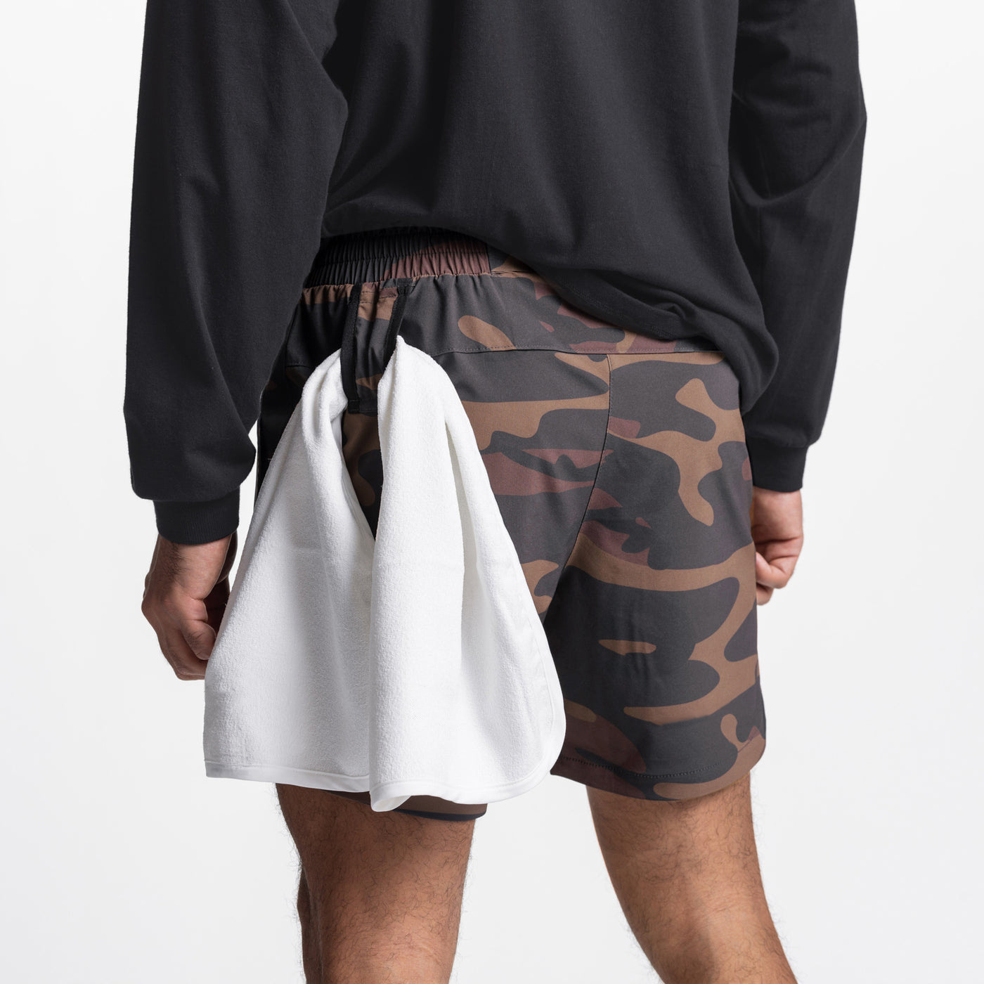Sports Running Shorts Mens Fitness Workout Short With Inner Compression