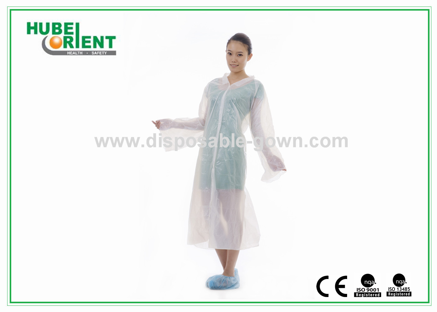 Light-Weight Odorless Disposable Use PE Visitor Coat For Adult In Factory