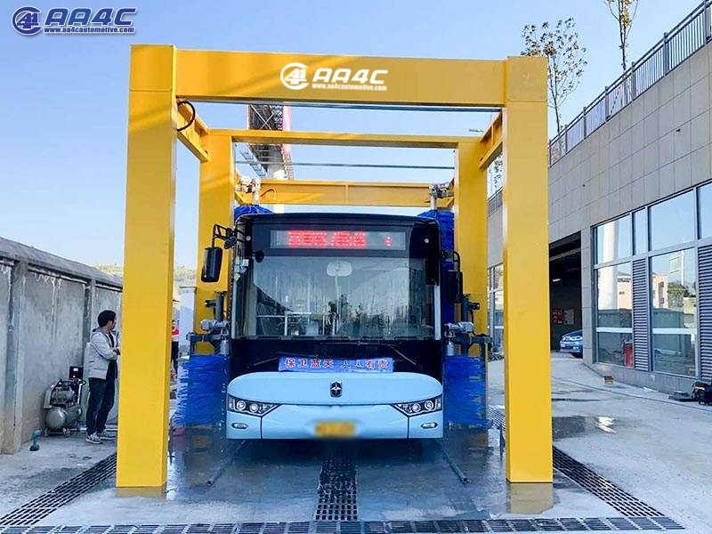 AA4C Automatic Drive Through No Limited Washing Length 4 Brushes Bus Truck Washer Rollover Washing Machine AA-DR5