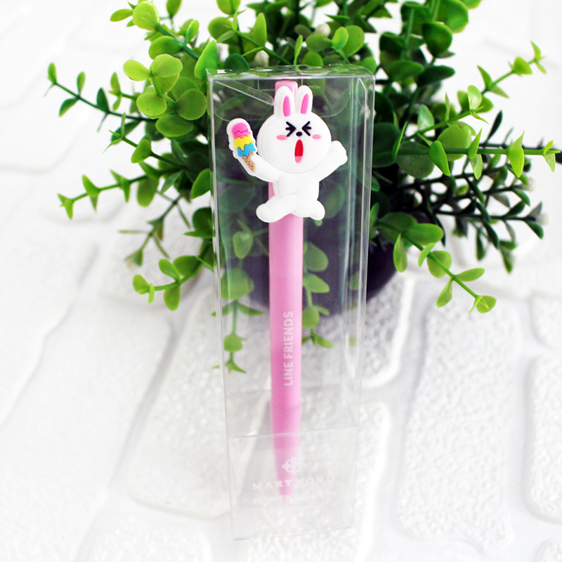0.015kg Assorted Color Kawaii Cute Cartoon Image Stationery Click Presses Gel-Ink Pens