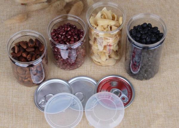 Quality Customized Snacks / Tea Packing Pet Plastic Jars Easy Open Lid Air - Proof for sale