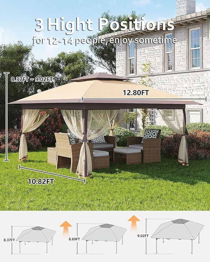 Sustainable Aluminum Gazebo For Cottage Courtyard Garden