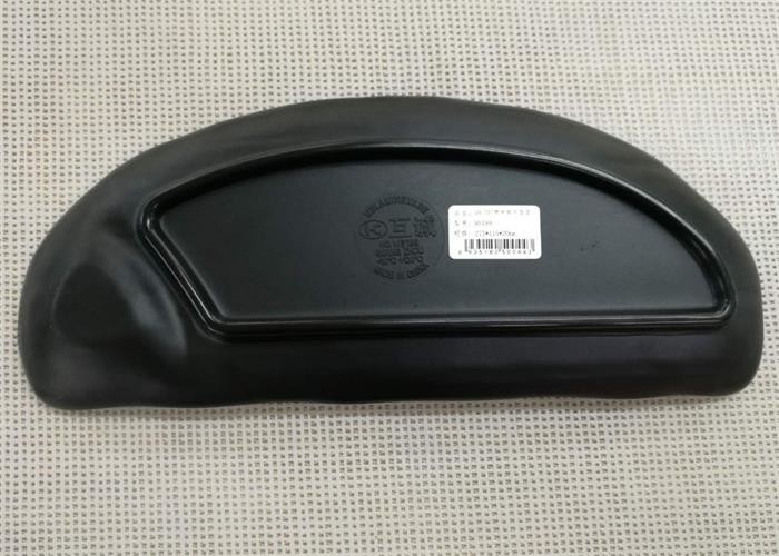 Half-moon Black Melamine Plate Imitation Porcelain Dinnerware Sets Length 27cm
