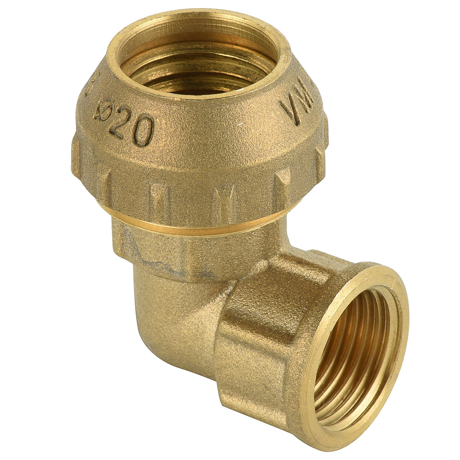 Brass compression female tee fittings for PE pipe plumbing fittings PE fittings Plumbing Materials