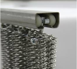 8mm Aperture Aluminium Coil Mesh Drapery Silver Color As Energy Saving Window Interiors