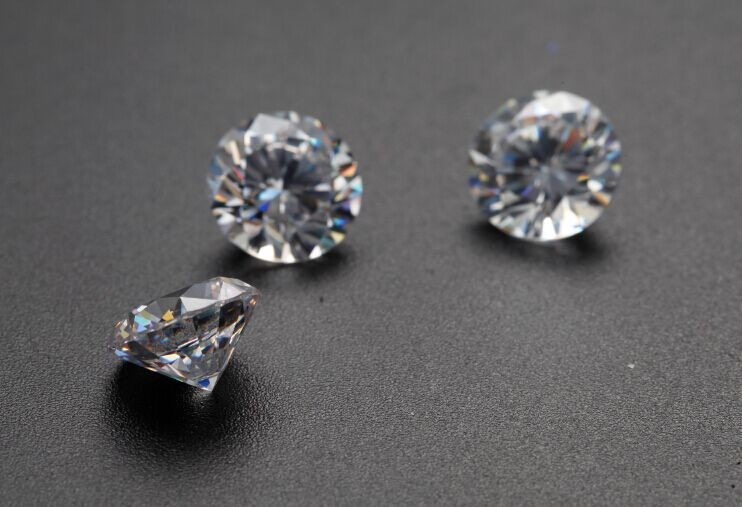 6.5 Carat 12 Mm Loose Moissanite Stones Genuine DEF Super White VVS1 Round Brilliant Cut