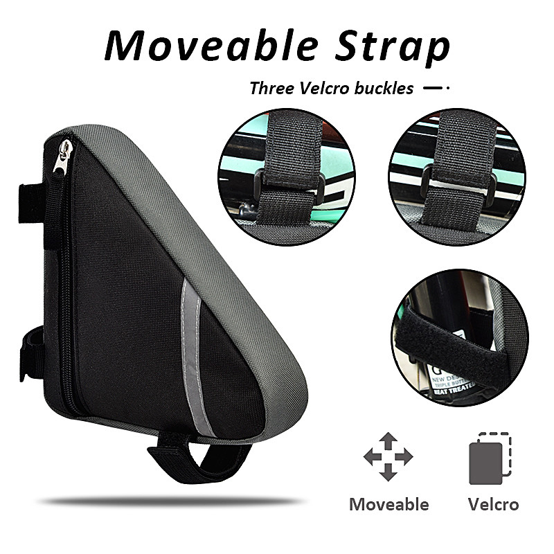 Road Bike Phone Bag Handlebar Holder Saddle Pouch Bag Moveable Strap 18x4.5x19CM