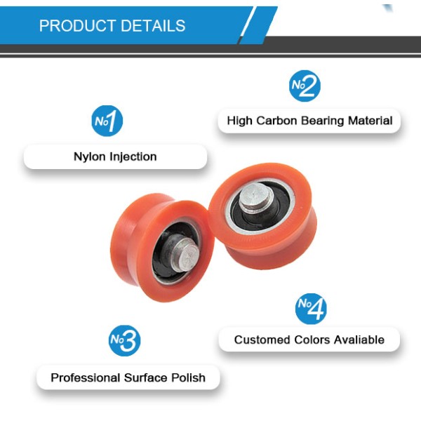 Window Roller U Groove Nylon Wheel for Heavy Duty Sliding Door Systems